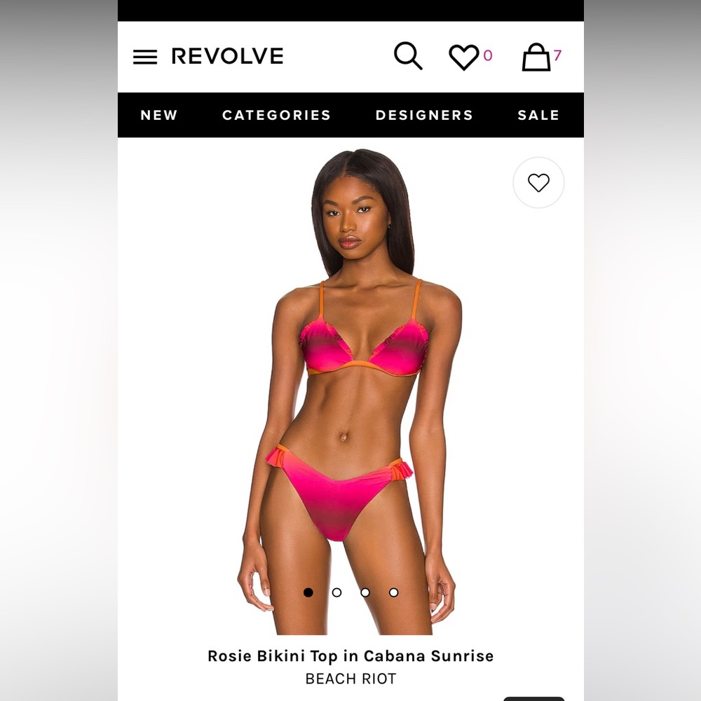 NWT Beach Riot cabana sunrise bikini set. Size M